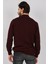 Erkek Desenli Yarım Balıkçı Kazak 650189280 Bordo 5