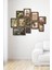 12 Parça Ahşap Tablo Seti Renkli Çiçekler Salon Oturma Odası Yatak Odası Için Mdf Duvar Dekoru 70 x 65 cm 4
