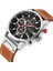 Cagarny 6882 Moda Su Geçirmez Polikromatik Metal Kabuk Kuvars Izle Deri Bileklik Kahverengi Gümüş ile (Yurt Dışından) 3