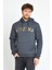 Erkek Arizona Nakışlı Kapüşonlu 3 Iplik Sweatshirt Antrasit 4