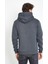 Erkek Arizona Nakışlı Kapüşonlu 3 Iplik Sweatshirt Antrasit 5