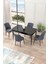 Concept Nef Serisi 70 x 114 Cm, Açılabilir Mdf Mutfak Masa Takımı, Siyah Mermer Desen Masa ve 4 Sandalye 1