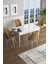 Concept Han Serisi 70 x 114 Cm, Açılabilir Mdf Mutfak Masa Takımı, Beyaz Masa ve 4 Sandalye 1