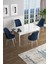 Concept Han Serisi 70 x 114 Cm, Açılabilir Mdf Mutfak Masa Takımı, Beyaz Masa ve 4 Sandalye 1
