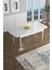 Concept Han Serisi 70 x 114 Cm, Açılabilir Mdf Mutfak Masa Takımı, Beyaz Masa ve 4 Sandalye 3