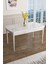 Concept Han Serisi 70 x 114 Cm, Açılabilir Mdf Mutfak Masa Takımı, Beyaz Mermer Desen Masa ve 6 Sandalye 2
