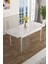 Concept Han Serisi 70 x 114 Cm, Açılabilir Mdf Mutfak Masa Takımı, Beyaz Mermer Desen Masa ve 6 Sandalye 3