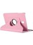 Samsung Galaxy Tab A 10.1 T580 T583 T585 Kılıf 360 Dönebilen Standlı Case - Açık Pembe 1
