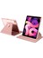 Apple iPad 8. Nesil 10.2 Kılıf Şeffaf Dönebilen Kalem Bölmeli A2270 A2428 A2429 A2430 - Pembe 1