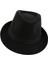 Vintage Erkekler Yün Keçe Şapka Kış Fedora Trilby Panama Şapka Gangster Siyah (Yurt Dışından) 1