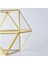 El Crea Designs Dekoratif Geometrik Teraryum Cam Prizma Fanus Polygon Gold Pirinç Brass 22 x 2222CM 2