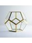 Çikolata Kutusu Geometrik Teraryum Beşgen Prizma Cam Fanus Gold Pirinç Brass Dekoratif Nişan Söz Masası 21 x 21 x 17CM 1
