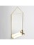 30x20x5cm Pirinç Gold Duvar Askılı Raflı Ayna 2