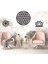 Siyah Ahşap Yaşam ve Lotus Çiçeği 3lü Duvar Dekoru Salon Oturma Yatak Odası Için 100 x 45 cm Tablo Set 1