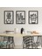 Siyah Ahşap 3lü Saksı Çiçekler Duvar Dekoru Salon Mutfak Balkon Bahçe Için 40 x 80 cm Tablo Seti 2