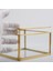 Çikolata Takı Aksesuar Mücevherat Kutusu Kapaklı Cam Ham Pirinç Gold 15X15X8CM 3
