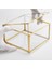 Çikolata Takı Aksesuar Mücevherat Kutusu Kapaklı Cam Ham Pirinç Gold 15X15X8CM 5