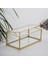 Takı, Makyaj, Aksesuar, Çikolata Kutusu Kapaklı Cam Ham Pirinç Gold 23X12X8CM 2