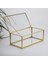 Takı, Makyaj, Aksesuar, Çikolata Kutusu Kapaklı Cam Ham Pirinç Gold 23X12X8CM 4