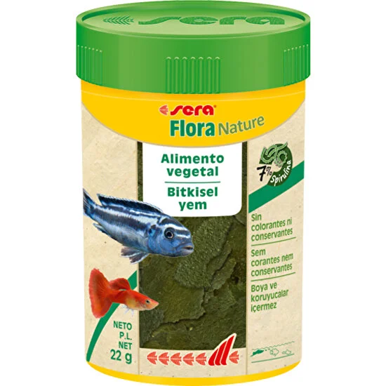 Sera Flora Nature Bitkisel Balık Yemi 100 ml 22 Gr
