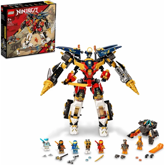 LEGO® Ninjago® Ninja Ultra Kombo Robot 71765 - 9 Yaş ve Üzeri İçin Araba, Jet ve Tank  İçeren Araç Oyuncak Yapım Seti (1104 Parça)