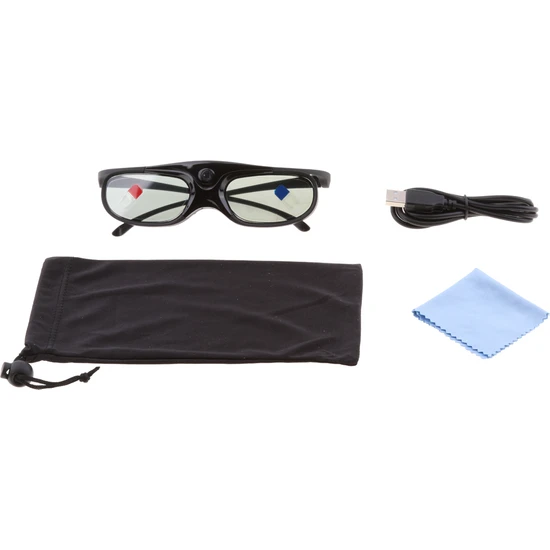 Şarj Edilebilir 3D Dlp-Link Aktif Gözlük / / Sony Projektör Siyah