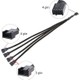 Alfais 4987 4 Pin Fan Çoklayıcı Y Pwm Çoklayıcı Splitter Kablosu 4 Port