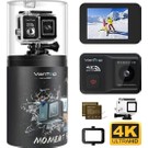 Vantop Moment 5M 4K 20MP Aksiyon Kamera Su Geçirmez + Çift Batarya + 170° Geniş Açı + Sony IMX258 Sensör