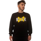 El&ıu Siyah Baskılı Erkek Sweatshirt