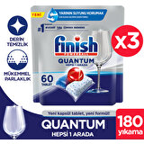 Finish Quantum 180 Kapsül Bulaşık Makinesi Deterjanı Tableti (60x3)
