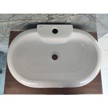 Güral Oval Mobilya Üstü Lavabo - Beyaz 39,5X61,5 cm