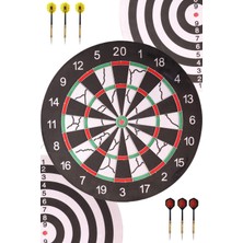 Delta Flocked Dart Seti 45 Cm (18 İnç) Büyük Boy + 6 Dart Oku (18 Gr) Hedef Tahtası