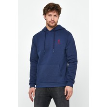 Polo State Erkek Iskelet Nakışlı 3 Iplik Sweatshirt  Indigo