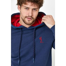 Polo State Erkek Iskelet Nakışlı 3 Iplik Sweatshirt  Indigo