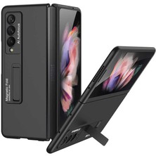 ZORE Samsung Galaxy Z Fold 3 Kılıf  Standlı  Z-Stand  Kılıf Siyah