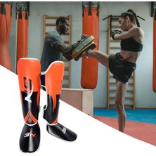 Homyl Shin Muhafızları Muay Thai Dövüş Sanatları Koruyucu Bacak Mma Kickboks Kung Fu Turuncu L Yetişkin (Yurt Dışından)