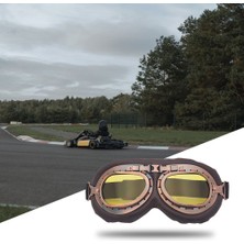 Homyl Kadın Erkek Motosiklet Gözlük Rüzgar Geçirmez Gözlük Uçan Gözlük Motosiklet Sarı Için (Yurt Dışından)