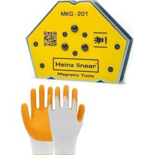 HEINZ Manyetik 5 Açılı Mıknatıslı Gönye Eldiven Hediyeli