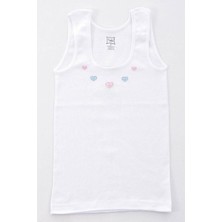 Tutku Kız Çocuk Ip Askılı Atlet Beyaz - 7-8 Yaş