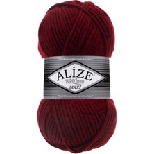 Alize Superlana Maxi El Örgü Ipi Renk Kodu:57-Bordo