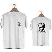 Astak Mustafa Kemal Atatürk Imza Kısa Kol Tişört Ön Arka Baskılı Tshirt BLL1483