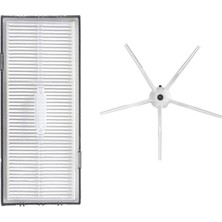 Mija Roborock S7 Sonic Mopping Uyumlu 2 Parça Yedek Filtre Fırça Seti Beyaz