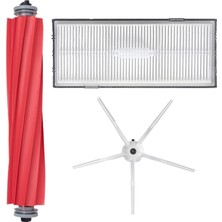 Mija Roborock S7 Sonic Mopping Uyumlu 3 Parça Yedek Filtre Fırça Seti Beyaz