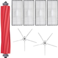 Mija Roborock S7 Sonic Mopping Uyumlu 7 Parça Yedek Filtre Fırça Seti Beyaz