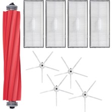 Mija Roborock S7 Sonic Mopping Uyumlu 9 Parça Yedek Filtre Fırça Seti Beyaz