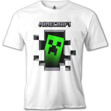 Lordd  T-Shirt   Minecraft 3 Beyaz Erkek Tshirt