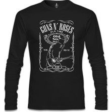 Lordd  T-Shirt   Guns N' Roses - Old Time Siyah Erkek Sweatshirt