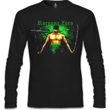 Lordd  T-Shirt   One Piece - Zoro Siyah Erkek Sweatshirt