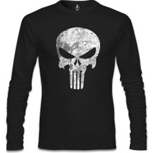 Lordd  T-Shirt   Punisher  Siyah Erkek Sweatshirt