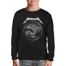 Lordd  T-Shirt   Metallica - Yılan Siyah Çocuk Sweatshirt